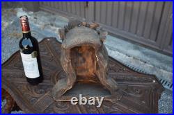 Antique chalk bust statue virgin MAry religious