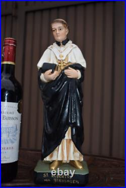 Antique chalk religious statue of SAINT ALBERT figurine