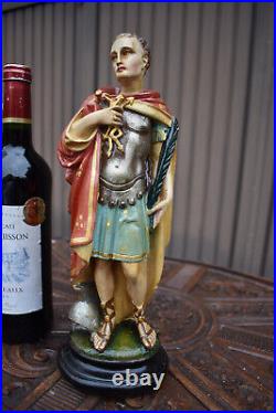 Antique chalk statue of Saint Expeditus Rare religious