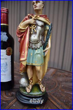 Antique chalk statue of Saint Expeditus Rare religious