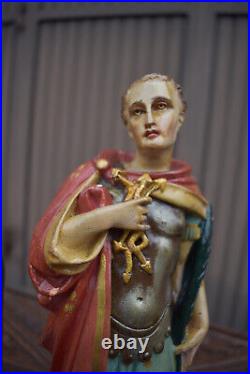 Antique chalk statue of Saint Expeditus Rare religious