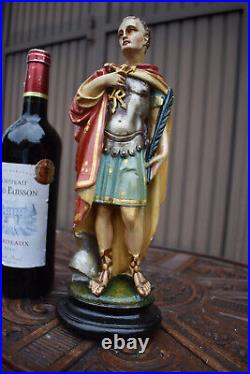 Antique chalk statue of Saint Expeditus Rare religious