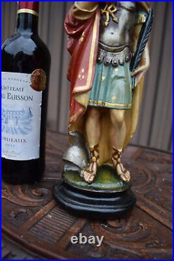 Antique chalk statue of Saint Expeditus Rare religious