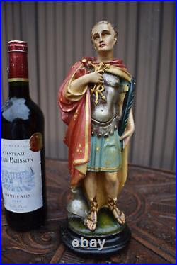 Antique chalk statue of Saint Expeditus Rare religious