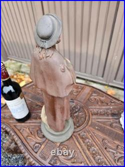 Antique chalkware statue of Saint Rochus religious