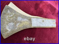 Antique ecclesiastical Religious vestment Maniple Stole Gold Embroidery Catholic