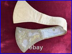 Antique ecclesiastical Religious vestment Maniple Stole Gold Embroidery Catholic