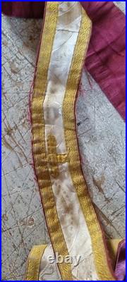 Antique end of XIX century religious ecclesiastical catholic priest stole