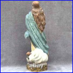 Antique extraordinary religious statue Mary Madonna cherubs putti heaven present