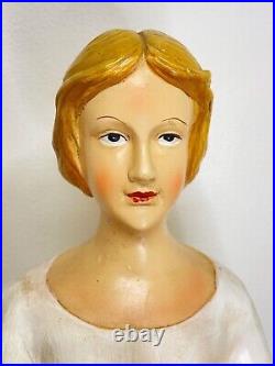 Antique female statue, plaster, approximately 1920's. Spiritual/religious