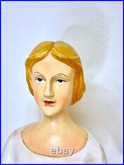 Antique female statue, plaster, approximately 1920's. Spiritual/religious