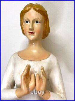 Antique female statue, plaster, approximately 1920's. Spiritual/religious