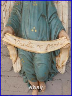 Antique flemish chalk Angel sculpture statue wall religious