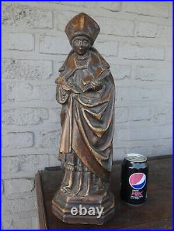 Antique french ceramic saint bishop statue figurine religious