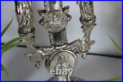 Antique french crucifix cross religious 4 evangelists alpha omega