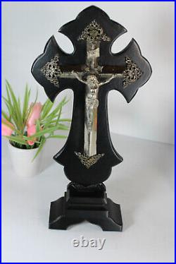 Antique french crucifix religious wood