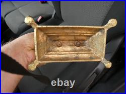 Antique french rare bronze crucifix angels lion paws religious rare