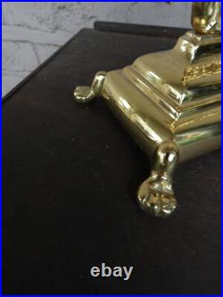 Antique french rare bronze crucifix angels lion paws religious rare