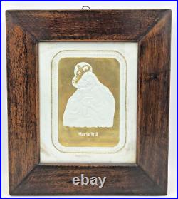 Antique german religious icon dated 1897 wood frame