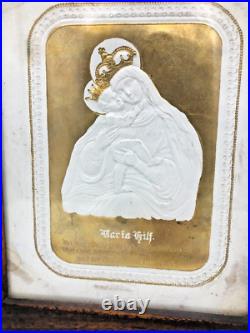 Antique german religious icon dated 1897 wood frame