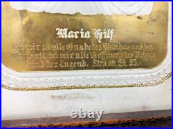 Antique german religious icon dated 1897 wood frame