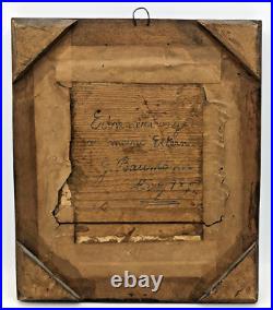 Antique german religious icon dated 1897 wood frame