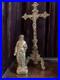 Antique-gilt-brass-religious-statues-sacred-heart-crucifix-oddities-01-kyxs