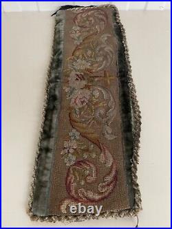 Antique gothic Religious Embroidery with cross