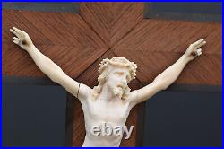 Antique hand carved Christ, sculpture, crucifix, religious art, wall cross