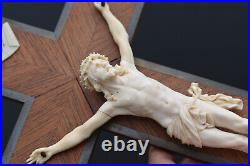 Antique hand carved Christ, sculpture, crucifix, religious art, wall cross