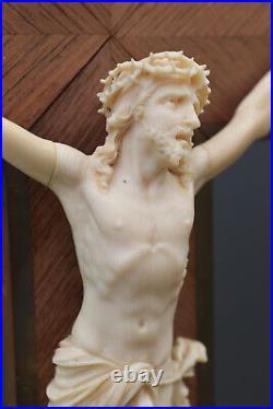 Antique hand carved Christ, sculpture, crucifix, religious art, wall cross