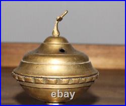 Antique hand made bronze religious incense burner with cross icon lamp