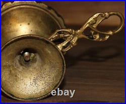 Antique hand made bronze religious incense burner with cross icon lamp