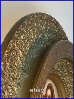 Antique hand painted 1900 era KPM Style Porcelain Plaque Sistine Madonna framed