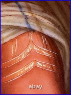 Antique hand painted 1900 era KPM Style Porcelain Plaque Sistine Madonna framed