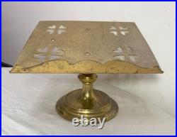 Antique heavy Gorham religious church gilt bronze bible book holder altar stand