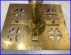 Antique heavy Gorham religious church gilt bronze bible book holder altar stand