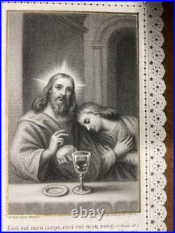 Antique holy card Christ Jesus. 1800's religious print
