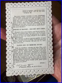 Antique holy card Christ Jesus. 1800's religious print