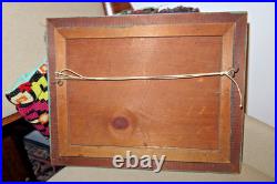 Antique leaves berries Frame Christ Before Pilate Religious Print Avil Co 1888