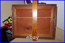 Antique leaves berries Frame Christ Before Pilate Religious Print Avil Co 1888