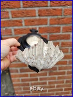 Antique meerschaum Immaculate heart Mary holy water font plaque religious