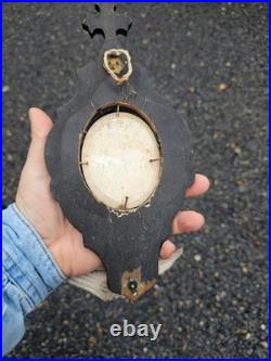 Antique meerschaum Immaculate heart Mary holy water font plaque religious