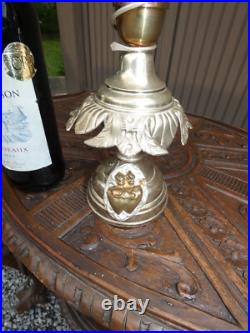 Antique metal Crucifix angels snake heart Cross religious