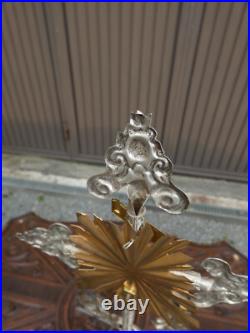 Antique metal Crucifix angels snake heart Cross religious