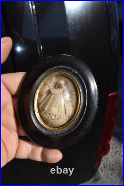 Antique mini notre dame de hal black madonna meerschaum plaque Wall religious