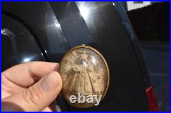 Antique mini notre dame de hal black madonna meerschaum plaque Wall religious