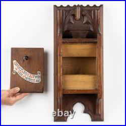 Antique neo gothic Wood carved collection church box religious church