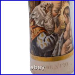Antique porcelain pipe, religious scene Adoratio