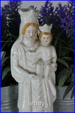 Antique porcelain statue notre dame du chene religious